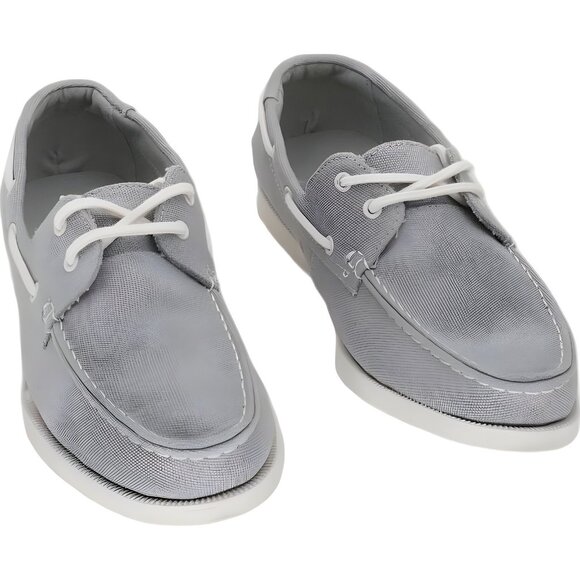 Club Room Elliot Lace-Up Gray Boat Shoes for Men Casual Comfort 8 - Picture 1 of 6